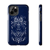 Artistic Tough Phone Case - Tribal Cat Design