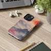 Elegant Cherry Blossom Phone Case - Tough Protection with Scenic Mountain Design