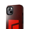 Durable Tough Phone Case - Stylish Red Wood Design for Protection