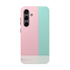 Stylish Tough Phone Case - Pastel Pink and Mint Design