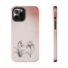 Floral Tough Phone Case - Elegant Botanical Design for Nature Lovers