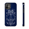 Artistic Tough Phone Case - Tribal Cat Design