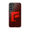 Durable Tough Phone Case - Stylish Red Wood Design for Protection