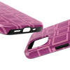 Vibrant Pink Geometric Tough Phone Case - Stylish and Durable Protection