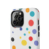 Colorful Polka Dot Tough Phone Case - Durable & Stylish for Everyday Use