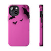 Halloween Bat Pattern Tough Phone Case - Pink Spooky Protection