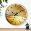 Elegant Gold Wave Wall Clock - Modern Home Decor Accents