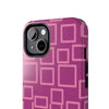 Vibrant Pink Geometric Tough Phone Case - Stylish and Durable Protection